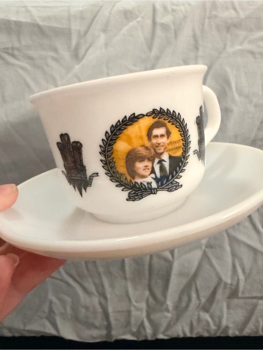 Vintage 80’s Princess Diana Wedding Teacup and Saucer from England
